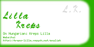 lilla kreps business card